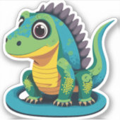 Niedlicher Baby Lizard Cartoon Aufkleber (Vorderseite)