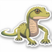 Niedlicher Baby Lizard Cartoon Aufkleber (Vorderseite)