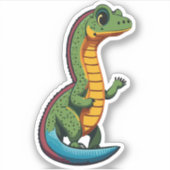 Niedlicher Baby Lizard Cartoon Aufkleber (Vorderseite)