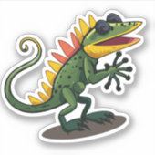 Niedlicher Baby Lizard Cartoon Aufkleber (Vorderseite)