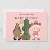 Niedlicher Baby-Mädchen-u. Einladung (Vorderseite)