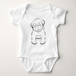 Niedlicher Baby-Mops-Strampler Baby Strampler