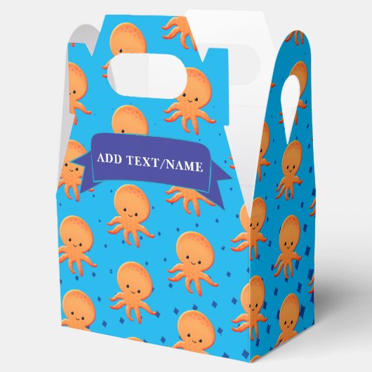 Niedlicher Baby Octopus Blue Ocean Custom Geschenkschachtel (Geöffnet)