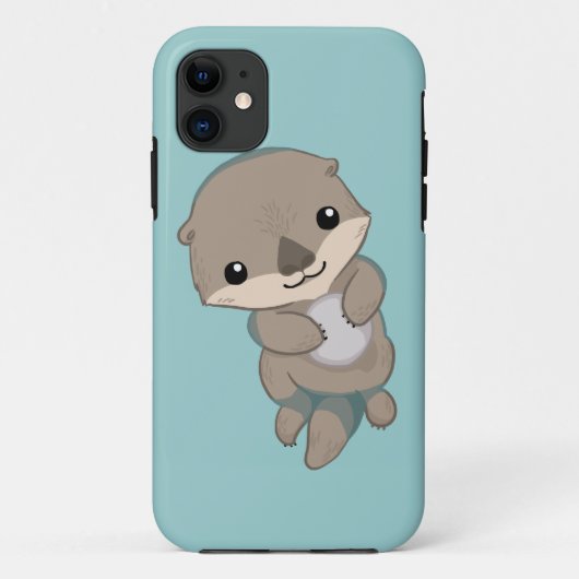 Niedlicher Baby-Otter-Welpe Case-Mate iPhone Hülle (Rückseite)