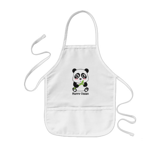 Niedlicher Baby-Panda-vegane KinderSchürze (Vorne)