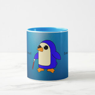 Niedlicher Baby-Penguin mit Cane-Anpassung Tasse
