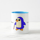 Niedlicher Baby-Penguin mit Cane-Anpassung Tasse (Zentrum)