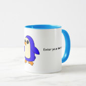 Niedlicher Baby-Penguin mit Cane-Anpassung Tasse (VorderseiteRechts)