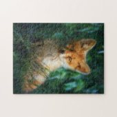 Niedlicher Baby Red Fox im Gras Puzzle (Horizontal)