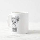 Niedlicher Baby-Schnee-Leopard CUB Kaffeetasse (Vorderseite Links)