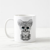 Niedlicher Baby-Schnee-Leopard CUB Kaffeetasse (Links)
