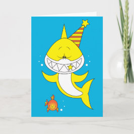 Niedlicher Baby Shark Cartoon Karte