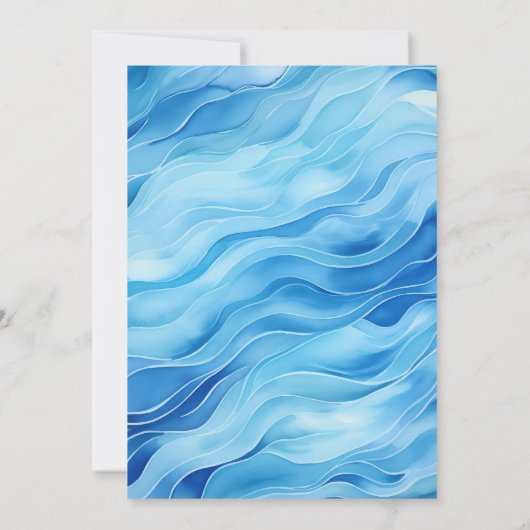 Niedlicher Baby Shark Fish Under Sea Birthday Boy Einladung (Rückseite)