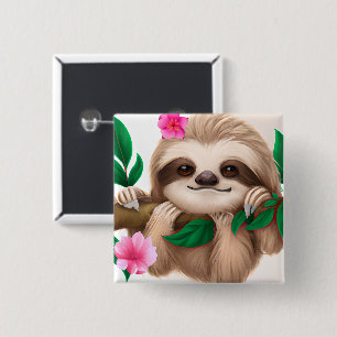 Niedlicher Baby-Slot in einem Baum Button