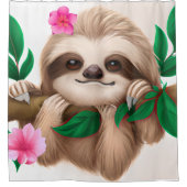 Niedlicher Baby-Slot in einem Baum Duschvorhang (Vorderseite)