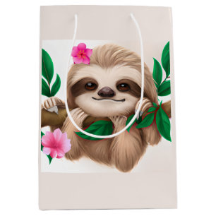 Niedlicher Baby-Slot in einem Baum Mittlere Geschenktüte