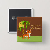 Niedlicher Baby Tiger Baby Duschknopf Button (Vorne & Hinten)