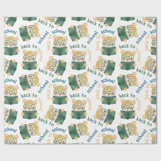 Niedlicher Baby Tiger mit Brille buchen zurück zur Geschenkpapier (Flach)