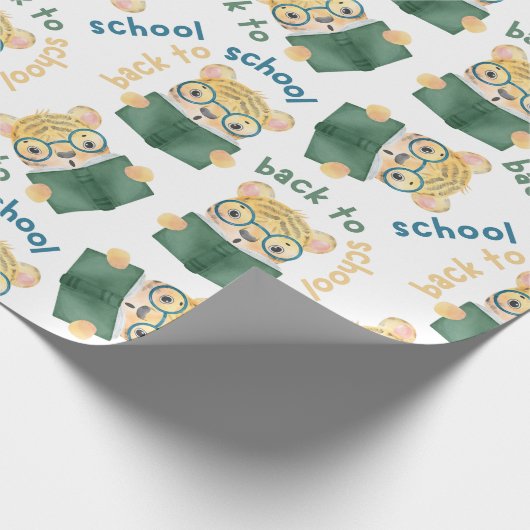 Niedlicher Baby Tiger mit Brille buchen zurück zur Geschenkpapier (Ecke)