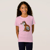 Niedlicher Baby Tiger mit Streifenschmetterling T-Shirt (Vorne ganz)