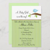 Niedlicher Baby-Vogel auf Einladung (Vorne/Hinten)