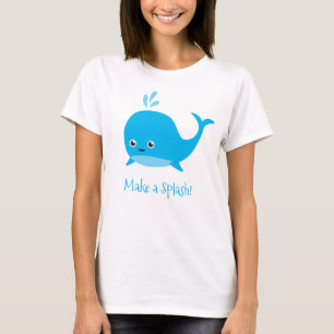 Niedlicher Baby-Wal machen ein Spritzen T-Shirt