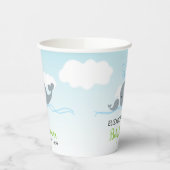 Niedlicher Baby Whale und Babydusche Papier-Cup Pappbecher (Links)