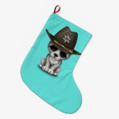 Niedlicher Baby-Wolf-Sheriff Großer Weihnachtsstrumpf (Vorderansicht (hängend))
