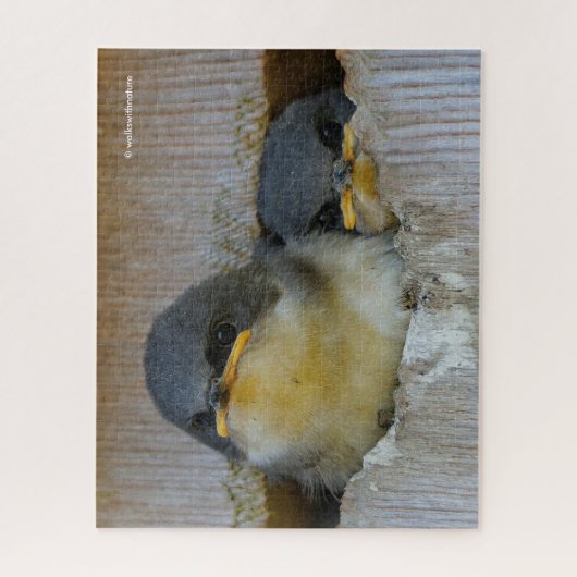 Niedlicher Babybaum Schwalben mit Blick auf die gr Puzzle (Vertikal)