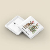 niedlicher Babydonkey und Weihnachtsbaum, kundensp Button