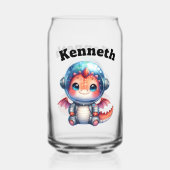 Niedlicher Babydrache im Weltraumhelm! 🐉 ✨ Dosenglas (Vorderseite)