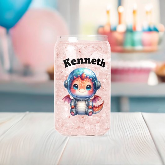 Niedlicher Babydrache im Weltraumhelm! 🐉 ✨ Dosenglas (Insitu (Baby Party))