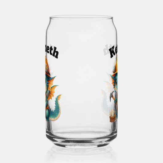 Niedlicher Babydrache in einer Werkstatt Dosenglas (Links)