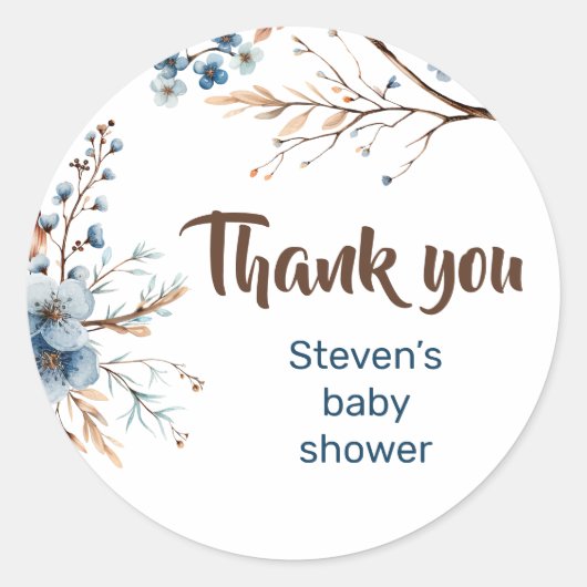 Niedlicher Babyduschaufkleber Runder Aufkleber (Vorderseite)