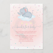 Niedlicher Babyelefant, Cloud, Stars Babydusche Begleitkarte (Vorderseite)