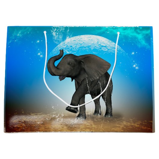 Niedlicher Babyelefant Große Geschenktüte (Vorderseite)