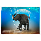 Niedlicher Babyelefant Große Geschenktüte (Rückseite)