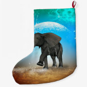 Niedlicher Babyelefant Großer Weihnachtsstrumpf (Rückseite)