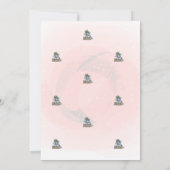 Niedlicher Babyelephant, Bloral-Baby-Dusche Einladung (Rückseite)