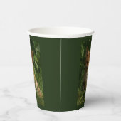 Niedlicher Babyfox in einem grünen Wald-Foto Pappbecher (Rechts)