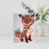 Niedlicher Babyfox mit Lichtbrille Postkarte (Stehend Vorderseite)