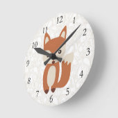 Niedlicher BabyFox Runde Wanduhr (Winkel)