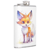 Niedlicher Babyfox Vinyl-Wrapper Flachmann (Rechts)