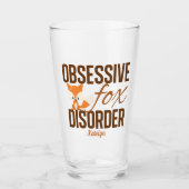 Niedlicher Babyfuchs besessen Brown Animal Lover Glas (Vorderseite)