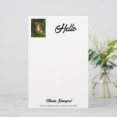 Niedlicher Babyfuchs in einem grünen Wald Briefpapier (Stehend Vorderseite)