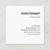 Niedlicher Babyfuchs in einem grünen Wald Quadratische Visitenkarte (Rückseite)