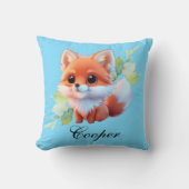 Niedlicher Babyfuchs-Waldbewohner Kissen (Vorderseite)
