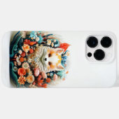 Niedlicher Babyfuß mit Blume Papier Ausschnitt Case-Mate iPhone Hülle (Rückseite (Horizontal))