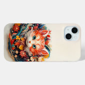 Niedlicher Babyfuß mit Blume Papier Ausschnitt Case-Mate iPhone Hülle (Rückseite (Horizontal))