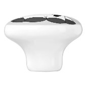 Niedlicher Babykuh-Cartoon Keramikknauf (Seitenansicht)